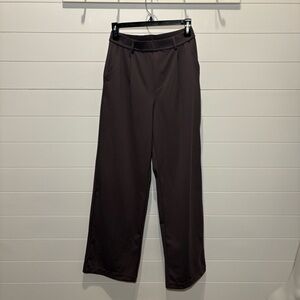 HALARA Womens Dark Brown Stretchy Dress Pants